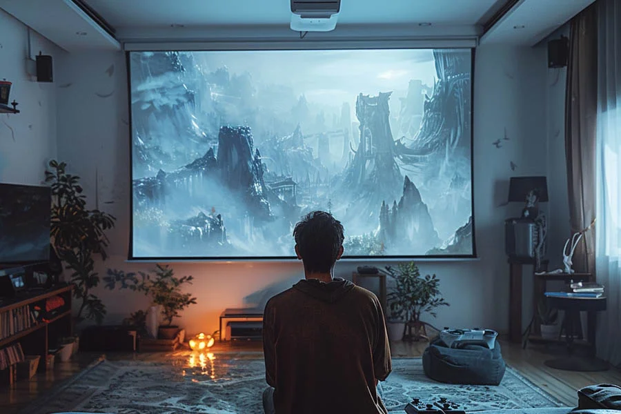 projector and surround sound